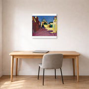 Gallery-wrapped canvas print of Henri Matisse's Une Rue a Arcueil hanging in a home office