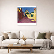 Unframed poster print of Henri Matisse's Une Rue a Arcueil displayed in a living room, view 2
