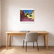Unframed poster print of Henri Matisse's Une Rue a Arcueil displayed in a home office