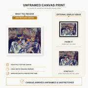Henri Matisse - Bottle and Fruit canvas print size comparison and framing display infographic
