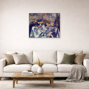 Unframed poster print of Henri Matisse's Vase, Bottle and Fruit displayed in a living room, view 2