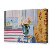 Henri Matisse's Vase of Flowers painting reproduced as a gallery-wrapped canvas print