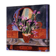 Henri Matisse's Vase of Irises painting reproduced as a gallery-wrapped canvas print