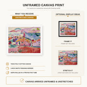 Henri Matisse - View of Collioure canvas print size comparison and framing display infographic