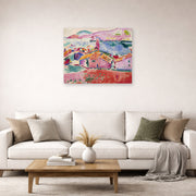 Unframed poster print of Henri Matisse's View of Collioure displayed in a living room, view 2