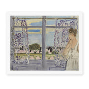 Henri Matisse's Woman Near the Window painting reproduced as a rolled canvas print