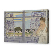 Henri Matisse's Woman Near the Window painting reproduced as a gallery-wrapped canvas print