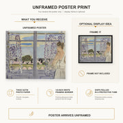 Henri Matisse - Woman Near the Window poster print size comparison display infographic