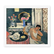 Henri Matisse's Woman Reading painting reproduced as a rolled canvas print