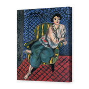 Henri Matisse's Woman Sitting in a Chair painting reproduced as a gallery-wrapped canvas print