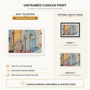 Henri Matisse - Woman with a Book canvas print size comparison and framing display infographic