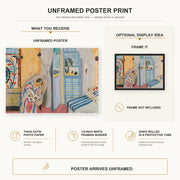 Henri Matisse - Woman with a Book poster print size comparison display infographic