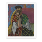 Henri Matisse's Woman with a Veil painting reproduced as a rolled canvas print