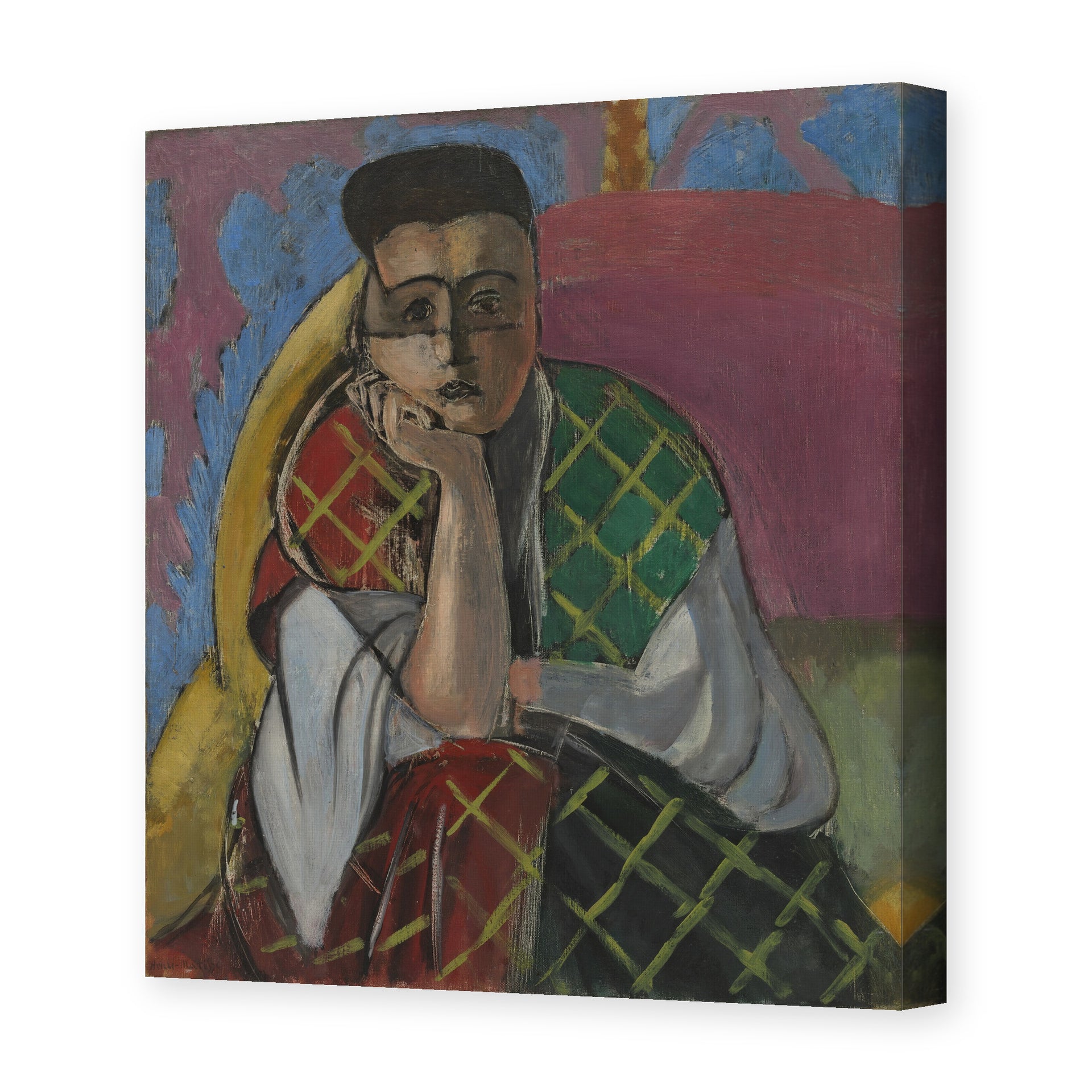 Henri Matisse's Woman with a Veil painting reproduced as a gallery-wrapped canvas print