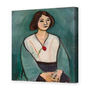 Henri Matisse's Woman in Green painting reproduced as a gallery-wrapped canvas print