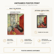 Henri Matisse - Woman on sofa or couch poster print size comparison display infographic
