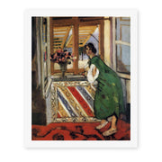 Henri Matisse's Young Girl in a Green Dress painting reproduced as a rolled canvas print