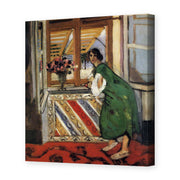 Henri Matisse's Young Girl in a Green Dress painting reproduced as a gallery-wrapped canvas print
