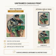 Henri Matisse - Young sailor canvas print size comparison and framing display infographic