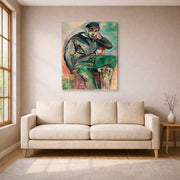 Gallery-wrapped canvas print of Henri Matisse's Young sailor hanging in a living room, view 1