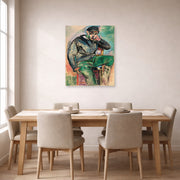 Unframed poster print of Henri Matisse's Young sailor displayed on a dining room wall