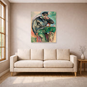 Unframed poster print of Henri Matisse's Young sailor displayed in a living room, view 1