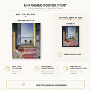 Henri Matisse - Young Woman Playing Violin poster print size comparison display infographic