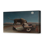 Henri Rousseau's 'La Bohémienne endormie, The Sleeping Gypsy' painting reproduced as a gallery-wrapped canvas print