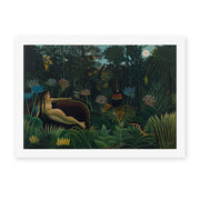 Henri Rousseau's 'Le Rêve, The Dream' painting reproduced as a rolled canvas print