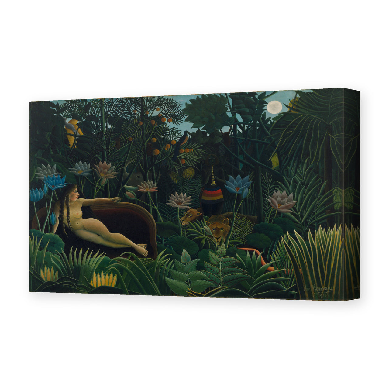 Henri Rousseau's 'Le Rêve, The Dream' painting reproduced as a gallery-wrapped canvas print