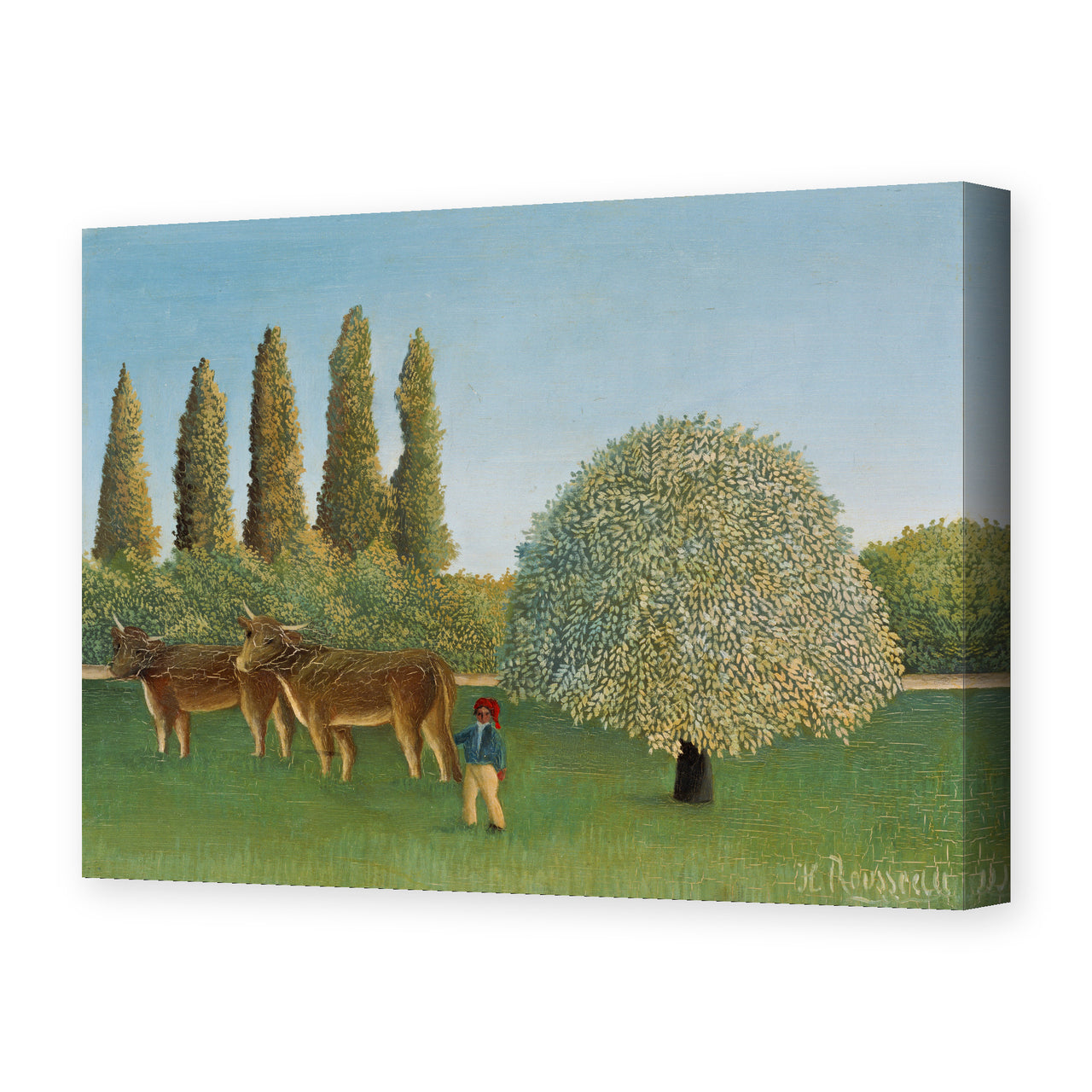 Henri Rousseau's 'Meadowland' painting reproduced as a gallery-wrapped canvas print