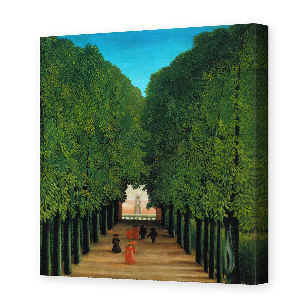 Henri Rousseau's 'The Avenue in the Park at Saint Cloud' painting reproduced as a gallery-wrapped canvas print