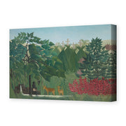 Henri Rousseau's 'The Waterfall' painting reproduced as a gallery-wrapped canvas print