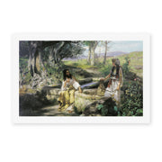Henryk Siemiradzki's 'Christ and the Samaritan Woman' painting reproduced as a rolled canvas print