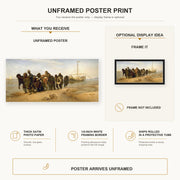 Ilya Repin - Barge Haulers on the Volga poster print size comparison and framing display infographic