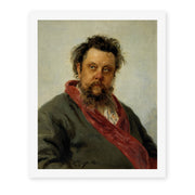 Ilya Repin's 'Portrait of the Composer Modest Mussorgsky', depicting composer Modest Mussorgsky, reproduced as a rolled canvas print