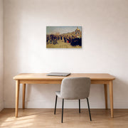 Gallery-wrapped canvas print of Ilya Repin's Religious Procession in Kursk Province displayed on a wall in a office