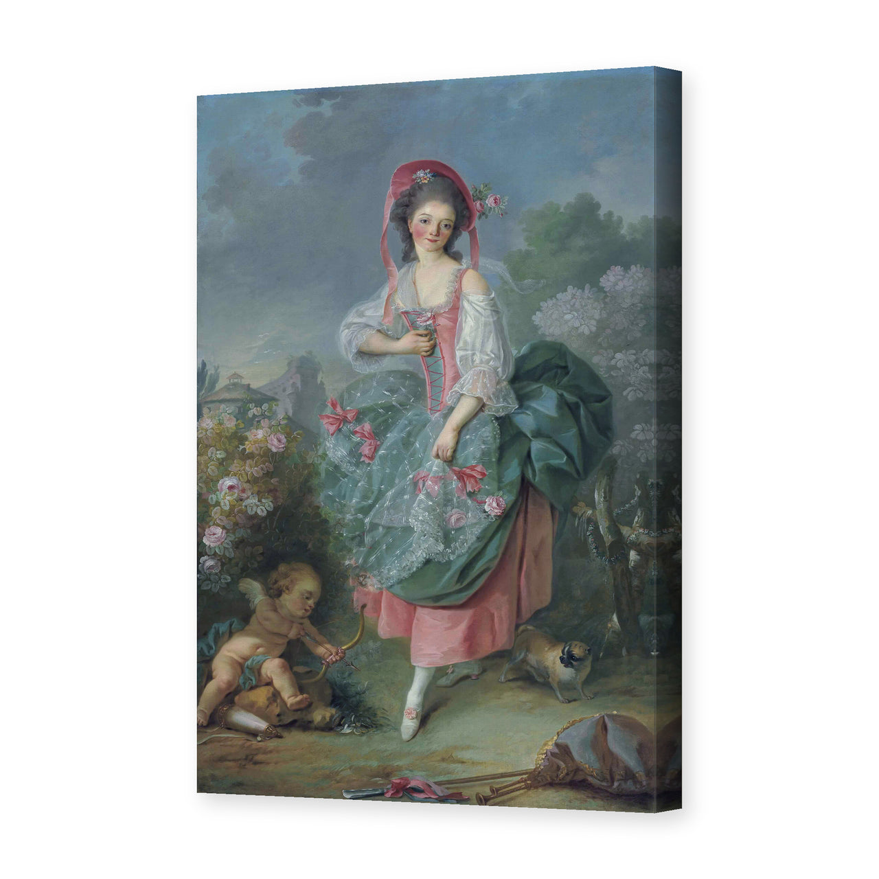 Jacques-Louis David's 'Mademoiselle Guimard as Terpsichore' painting reproduced as a gallery-wrapped canvas print