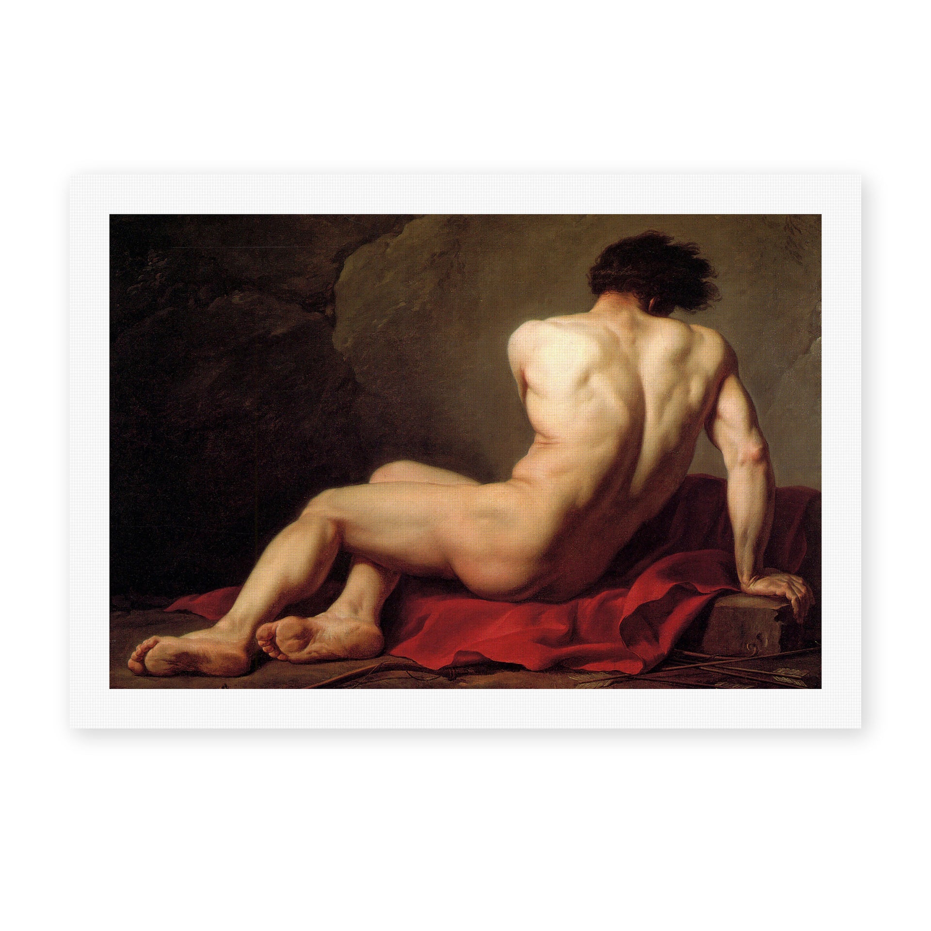 Jacques-Louis David's 'Patroclus' painting reproduced as a rolled canvas print