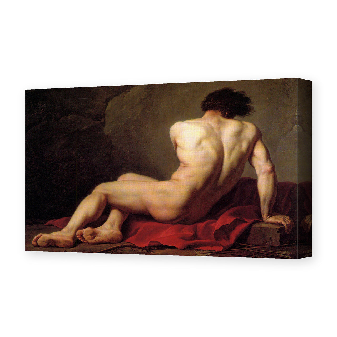 Jacques-Louis David's 'Patroclus' painting reproduced as a gallery-wrapped canvas print