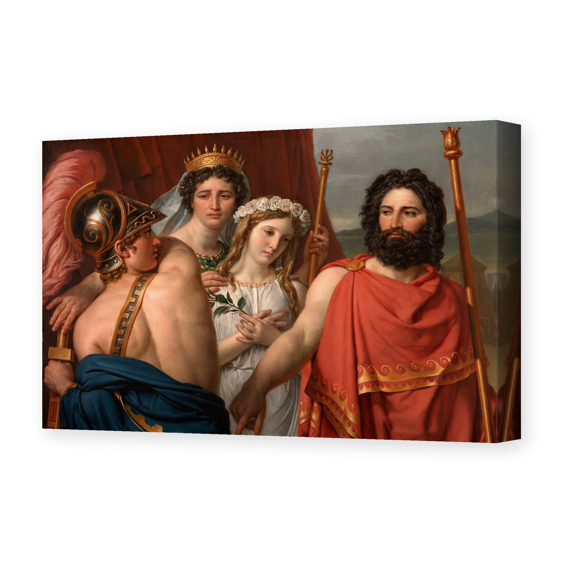 Jacques-Louis David's 'The Anger of Achilles' painting reproduced as a gallery-wrapped canvas print