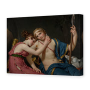 Jacques-Louis David's 'The Farewell of Telemachus and Eucharis' painting reproduced as a gallery-wrapped canvas print