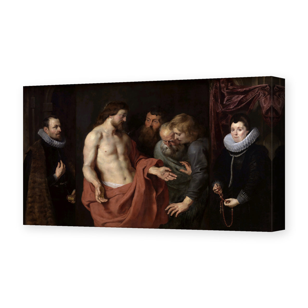 Jacques-Louis David's 'The Incredulity of Saint Thomas' painting reproduced as a gallery-wrapped canvas print
