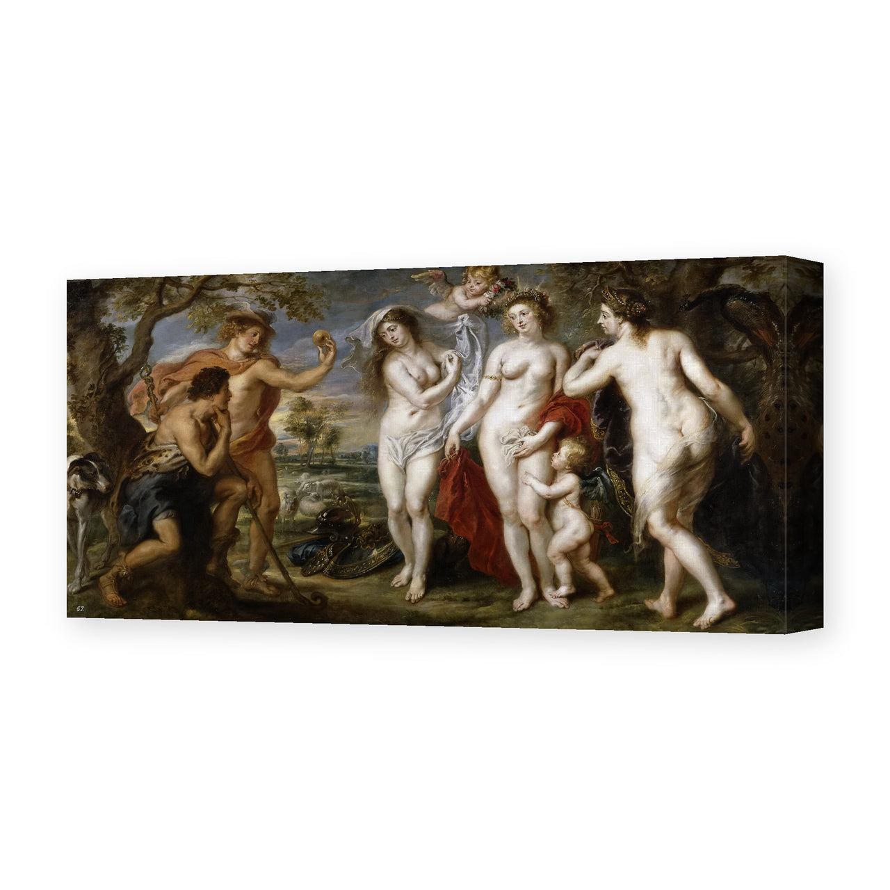 Jacques-Louis David's 'The Judgment of Paris (1639)' painting reproduced as a gallery-wrapped canvas print