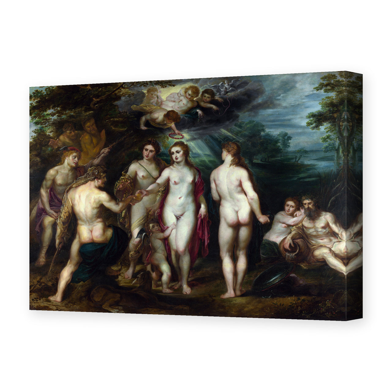Jacques-Louis David's 'The Judgment of Paris' painting reproduced as a gallery-wrapped canvas print