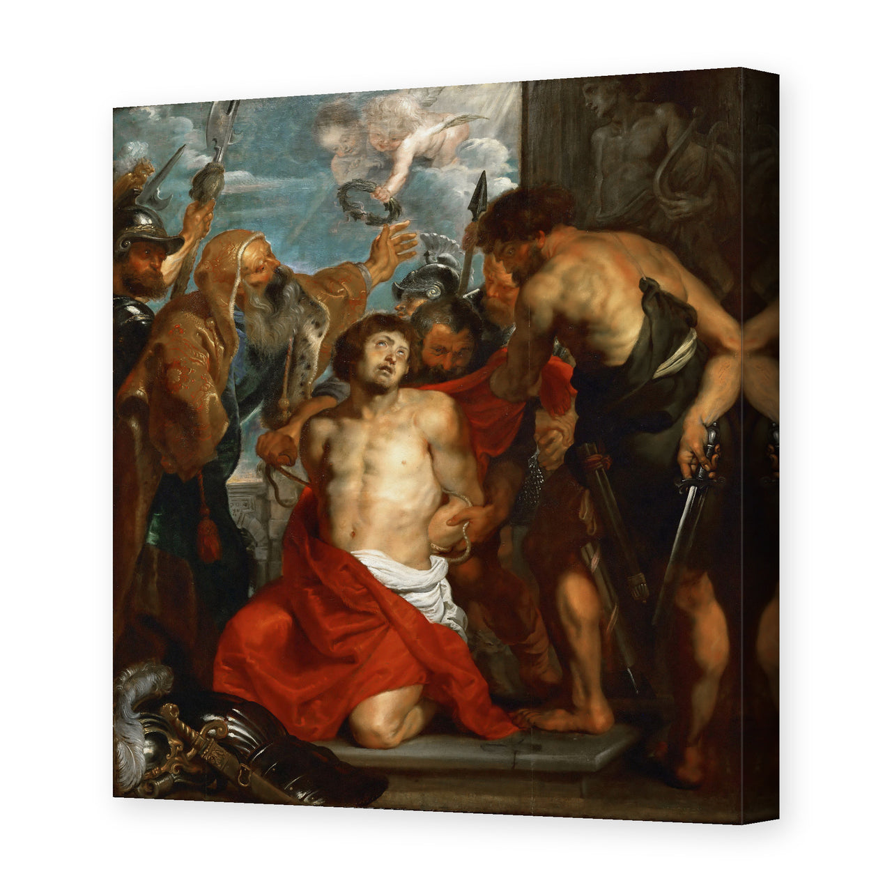 Jacques-Louis David's 'The Martyrdom of Saint George' painting reproduced as a gallery-wrapped canvas print