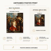 Jacques-Louis David - The Martyrdom of Saint George poster print size comparison and framing display infographic