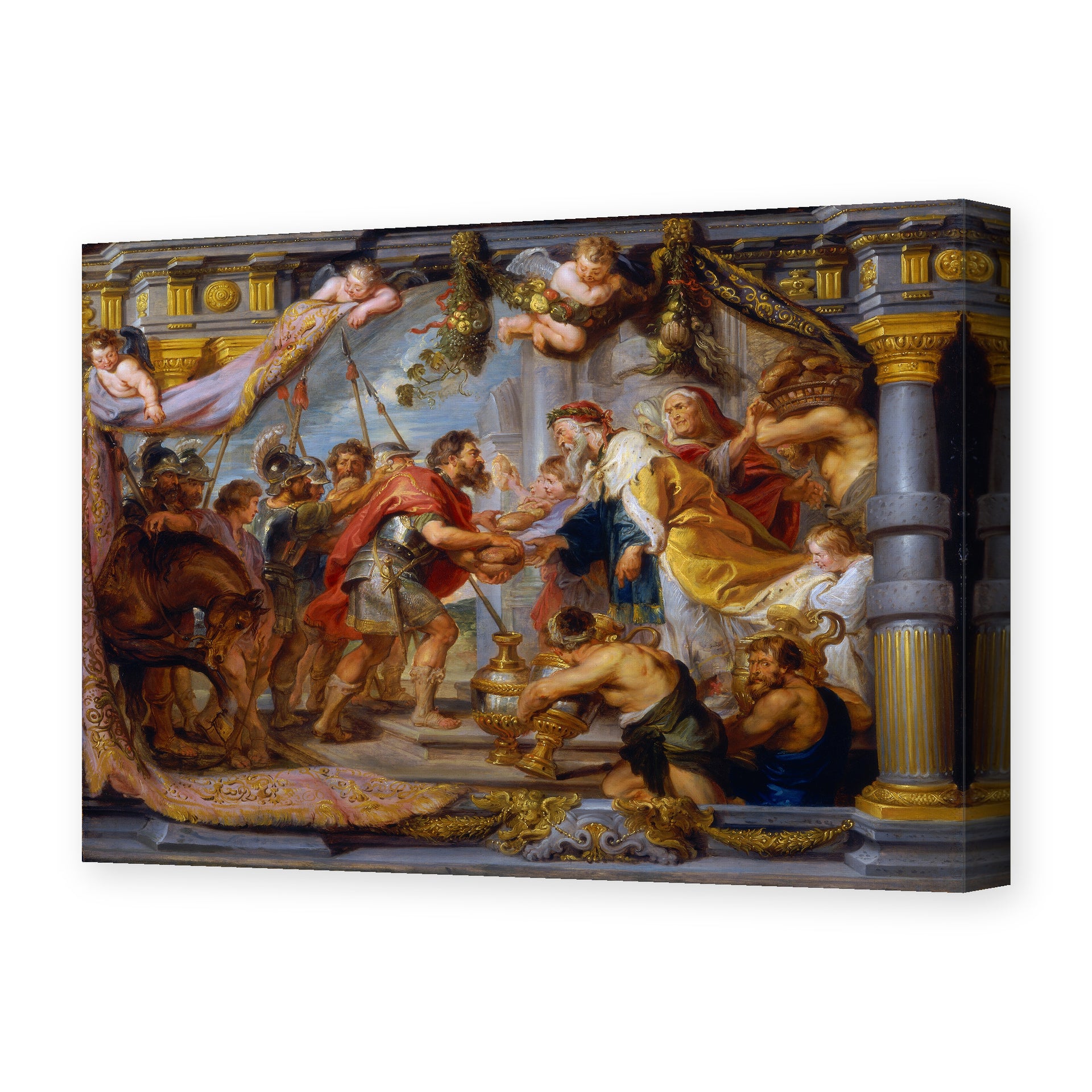Jacques-Louis David's 'The Meeting of Abraham and Melchizedek' painting reproduced as a gallery-wrapped canvas print