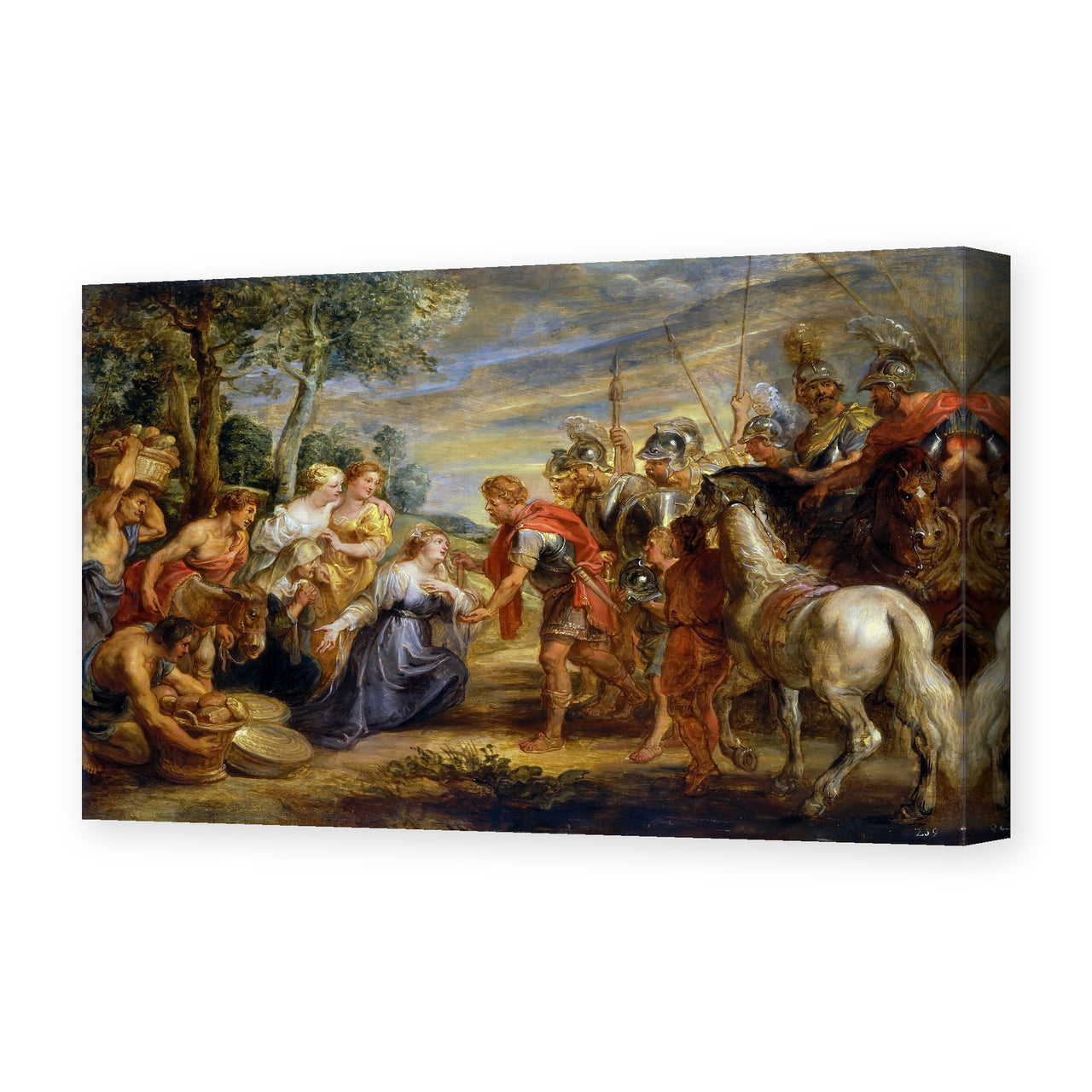 Jacques-Louis David's 'The Meeting of David and Abigail' painting reproduced as a gallery-wrapped canvas print