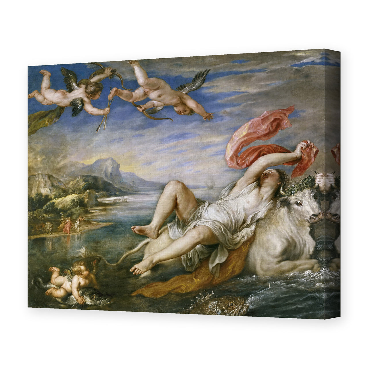 Jacques-Louis David's 'The Rape of Europa' painting reproduced as a gallery-wrapped canvas print